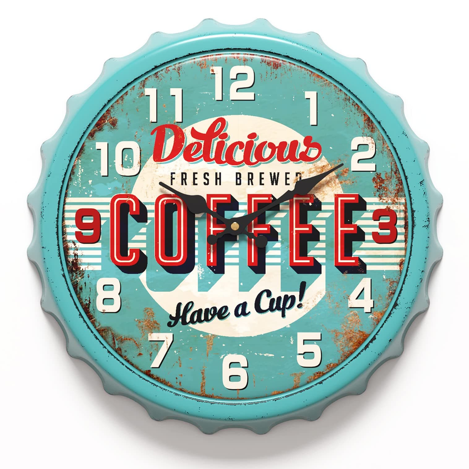 Menterry Coffee Retro Decor Wall Clock