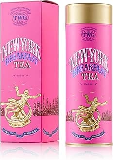 TWG Tea | New York Breakfast Tea | Loose Leaf Black Tea | Cocoa Husk | Haute Couture Tin, 100g | Gift Set