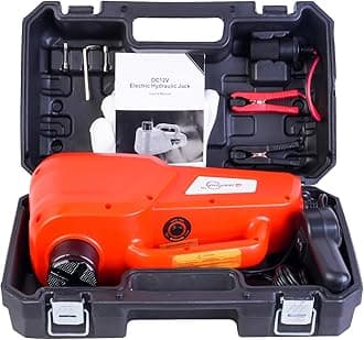 JANVITHA DC 12V Electric Hydraulic Car Jack and LED Light Car Tyre Kit | Weight Capacity 5 Ton | JCJ5TNOIP (Height Upto 17.7 Inches)