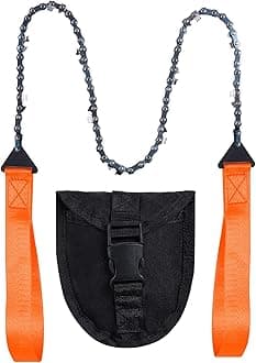 Sucrain Pocket Chainsaw with Paracord Handle, Folding Chain Hand Saw, Emergen...