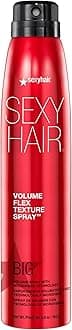 SEXYHAIR Big Volume Flex Texture Spray with Microfiber Technology, 5.8 oz, Builds Flexible Fullness, Provides Volume Up to 2x