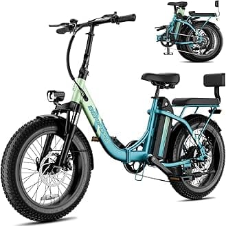 C23 2 Seater Electric Bike for Adults,750W Motor Peak 28 MPH, 720WH Removable Battery 65Miles Step-Thru Folding Ebikes,20" Fat Tire E-Bikes with NFC,UL2849 Commuting E Bike for Women/Men