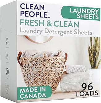Laundry Detergent Sheets - Laundry Soap - Ultra Concentrated, Recyclable Packaging, Stain Fighting - Fresh Scent, 96 Pack