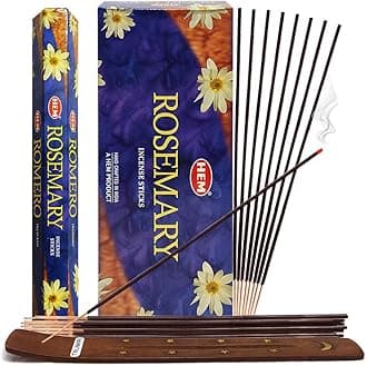 Rosemery Incense Sticks and Incense Stick Holder Bundle Insence Insense Hem Incense Sticks