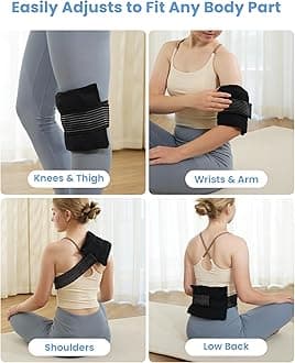 2 Ice Pack Reusable, Ice Cooling Packs for Injuries, Body Ice Pack for Pain Relief, Cold Ice Pack Wrap for Knee, Shoulder, Ankle, Back, Hot Compress, Injury Ice Pack, 2 Pack