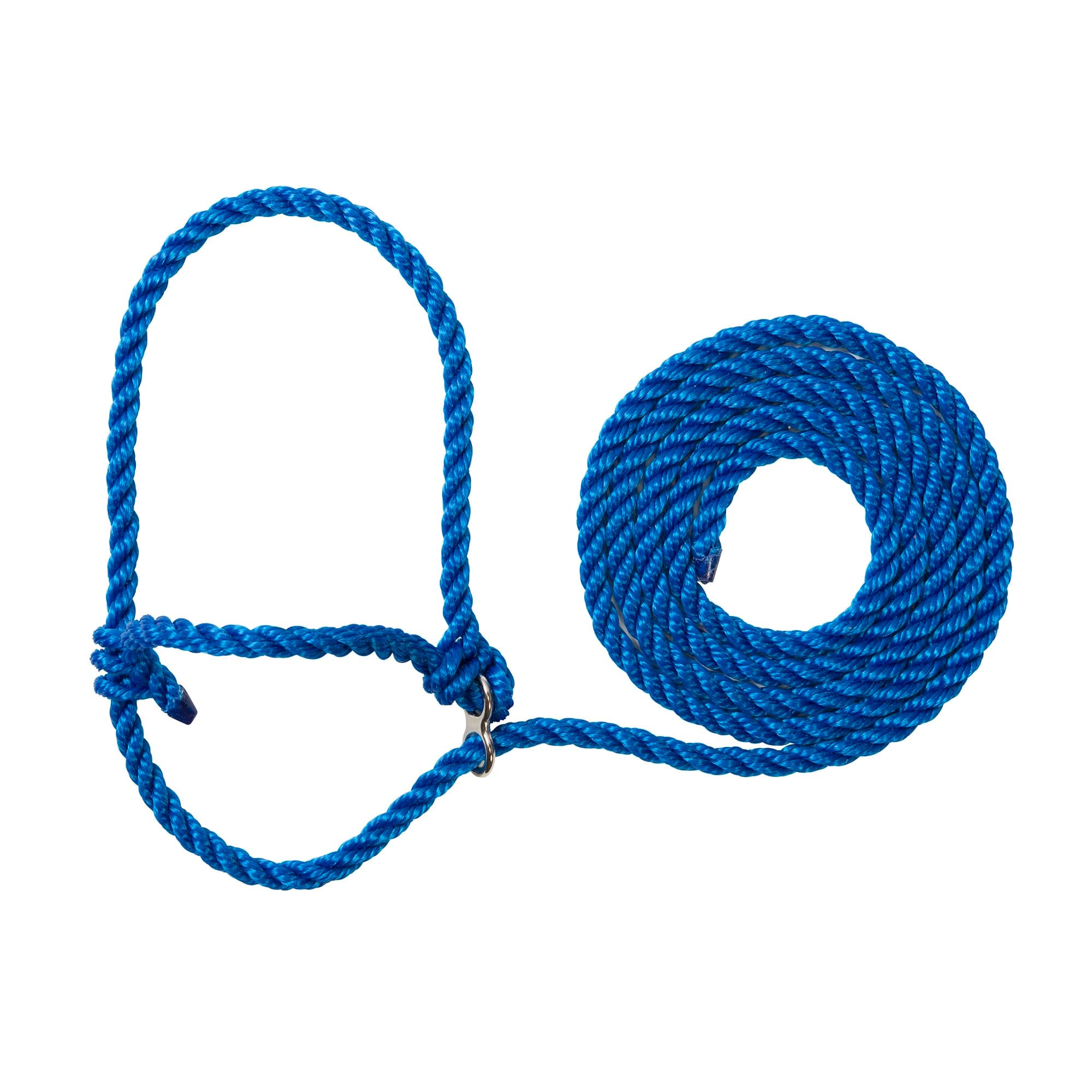 Poly Rope Breaking Cattle Halter, Adjustable, Modern Style Cow Calf Halter, Livestock Handling Equipment for Showing, Blue