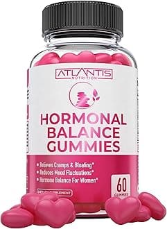 Atlantis Nutrition Hormonal Balance for Women & PMS Relief Gummies - Alleviates Cramps, Bloating, Mood Swings, Hot Flashes & Night Sweats - Cranberry, Dong Quai & Chasteberry Menstrual Cramp Relief