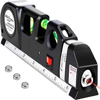 Laser Level Line Tool, Multipurpose Laser Level Kit Standard Cross Line Laser...
