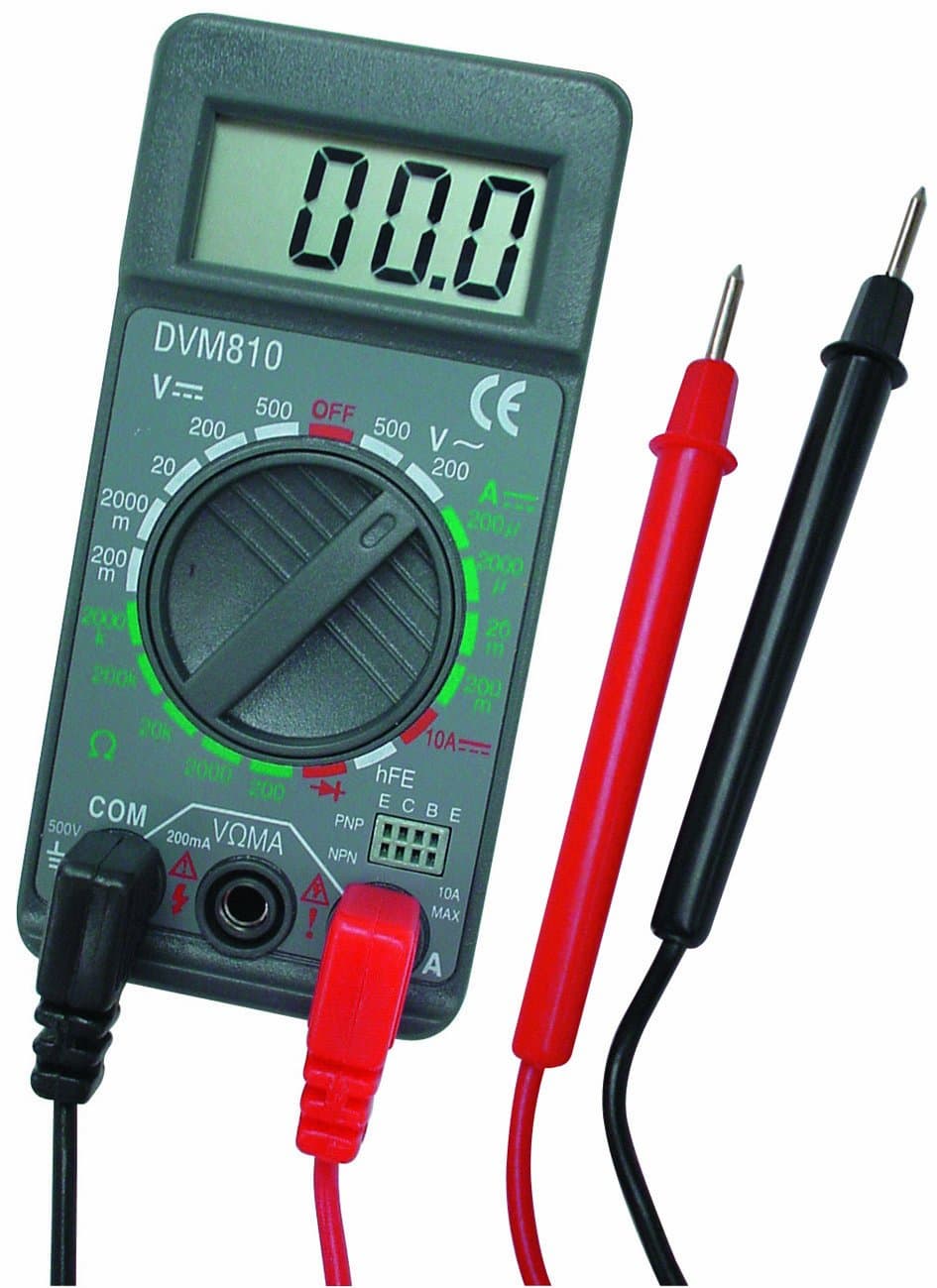 VELLEMAN DVM810 Digit Mini Digital Multimeter, 19 Ranges, 10 Amp Max, 3-1/2", 1.5"