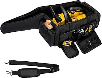 Chainsaw Carrying Case, Waterproof Foldable Chainsaw Storage Bag Compatible with EGO, Dewalt, Greenworks 10 & 12 Inch Cordless Power Chainsaw & Accessories