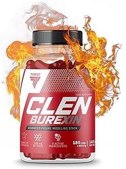 TREC Nutrition Clenburexin - 180 Caps Thermogenic Fat Burner for Accelerated Weight Loss, Appetite Suppression, and Enhanced Metabolism - Natural Ingredients for Active Lifestyles