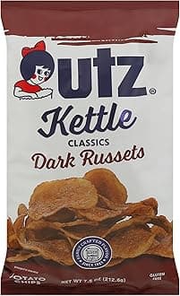 Utz, Kettle Potato Chips Classic Dark Russet, 7.5 Ounce
