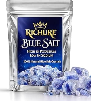 Ancient Blue Salt – Rare Mineral Treasure | High Potassium, Low Sodium, Pure & Unprocessed | Gourmet-Grade by Richure 100g (3.52 oz)