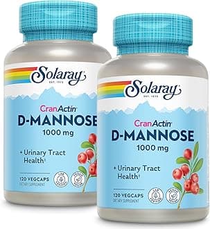 D-Mannose With CranActin Twin Pack Solaray 120 VCaps