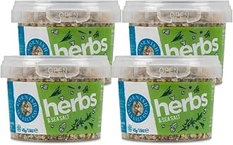 Cornish Sea Salt Tub (4 Pack, Herby Sea Salt 45g), 1.00 kg (Pack of 1)