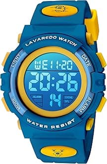 - Kids Watch,Boys Watch for 3-15 Year Old Boys,Digital Sport Outdoor Multifunctional Chronograph LED 50 M Waterproof Alarm Calendar Analog Watch for Children with Silicone Band,Kids Gift