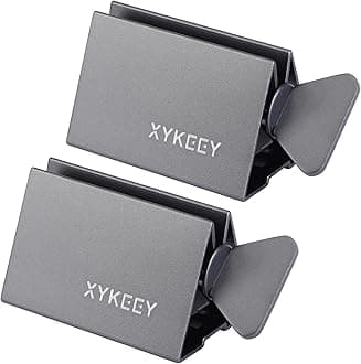 XYKEEY Toothpaste Tube Squeezer - Set of 2 Metal Toothpaste Tube Wringer Holders, Triangle Gray