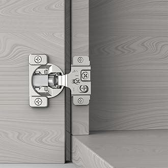 10 Pieces 1/2 in Overlay Soft Close Concealed Hinge for Face Frame Door, 105° Open Angle Concealed Stainless Steel Hinges for Face Frame Door, Soft Close Cabinet Hinge Satin Nickel