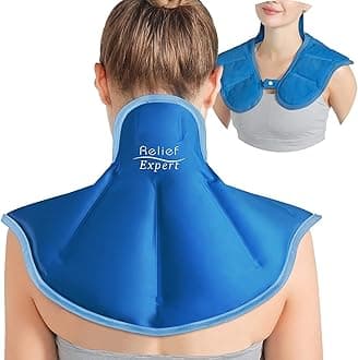 Relief Expert Neck Shoulder Ice Pack Wrap for Injuries Reusable Neck Cold Pack, Ice Pack for Neck Shoulders and Upper Back Pain Relief