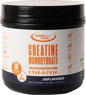 CREATINE Monohydrate Powder – Supports Energy, Brain & Muscle Health, and Recovery for Men & Women - Gluten & GMO Free, Soy Free, Sport Certified – Unflavored, 500 G, 100 Servings
