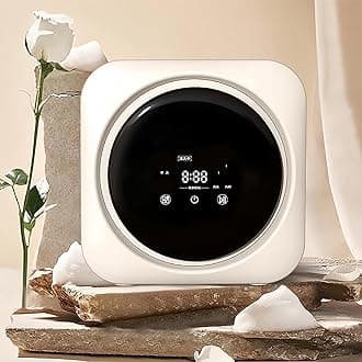 2 in 1 Mini Portable Washer and Dryer Combo, Mini Washing Machine with LCD Control Panel, Compact Dryer Stainless Steel Drum, for Small Clothes, Underwear, and Socks,Wall Mount