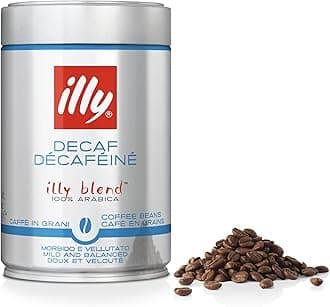 illy Decaffeinated Coffee Beans, 100% Arabica Blend, Medium Roast, Intensity 5/9, Smooth & Balanced with Caramel & Floral Notes, Suitable for Bean to Cup & Fresh Grinding, 250g