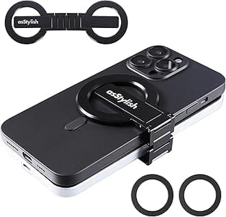 Twins Carry: Magnetic Dual-Phone Holder for iPhone & Android | Lightweight Solution for Professionals, Travelers & Gamers | Manage 2 Mobile Phones for Work, Personal Use (Black, Mini)