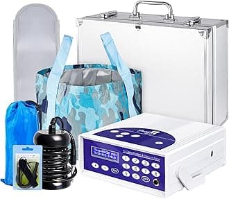 Ionic Foot Bath Detox Machine, Foot Spa Mchine for Home Use, Ionic Detox Foot Bath System, Include Collapsible Basin, Far Infrared Belt, Wrist Strap, Perfect for Seniors