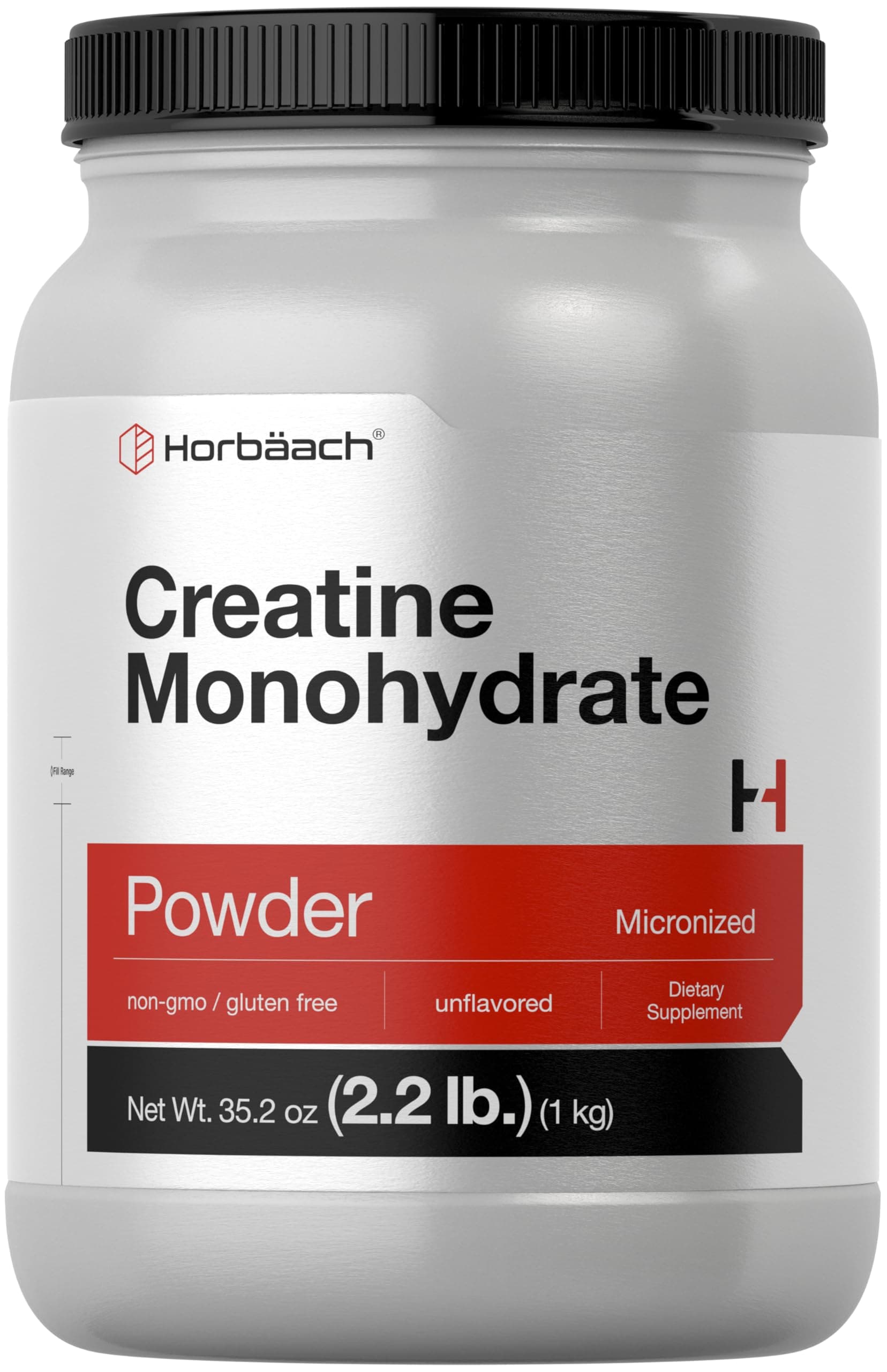 Creatine Monohydrate Powder | 2.2lbs (35.2 oz) | Micronized and Unflavored | Vegetarian, Non-GMO, and Gluten Free Supplement