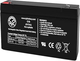 AJC Battery Compatible with Fiamm FG10721 6V 7Ah Sealed Lead Acid Battery