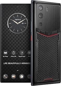 METAVERTU Web 3.0 Carbon Fiber 5G Phone, Unlocked Android Smartphone, Secure Encrypted, Double Systems, 64MP Camera, 144Hz AMOLED Curved Display, Dual SIM, Fast Charge (Glossy, 18G+1T)