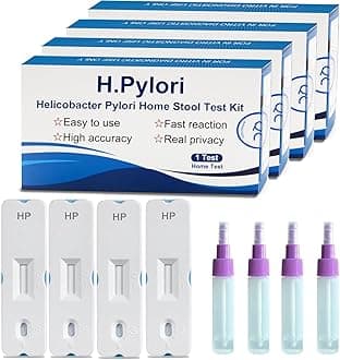 H Pylori Test Kit, 4 PCS Helicobacter Pylori Stool Test Kits at Home, H. Pylori Test H-Pylori Stool (Antigen) Self-Test for Home Use, Results in 10-15 Minutes