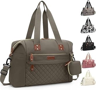 Diaper Bag Tote, Diaper Baby Bags with Pacifier Case, Shoulder Straps, Stroller Clips, Waterproof Large Mommy Bag Maternity Bag Travel Baby Bag for Mom and Dad, khaki