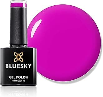BLUESKYGel Nail Polish, Purity Neon07, 10 ml Bright, Neon, Pink, Long Lasting, Chip Resistant, 10 ml (Requires Curing Under UV LED Lamp)