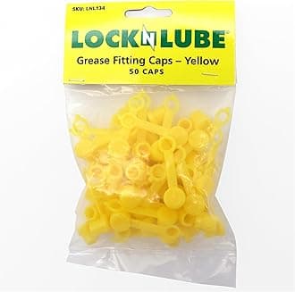 LNL134 Grease Fitting Caps, 50 count, Yellow