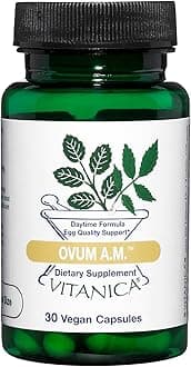 Vitanica Ovum A.M. - Egg Quality Support with Vitamin D3, Alpha Lipoic Acid & CoQ10 - Works Best with Ovum P.M. - Herbal Dietary Supplements - Pro Logo - 30 Vegan Caps