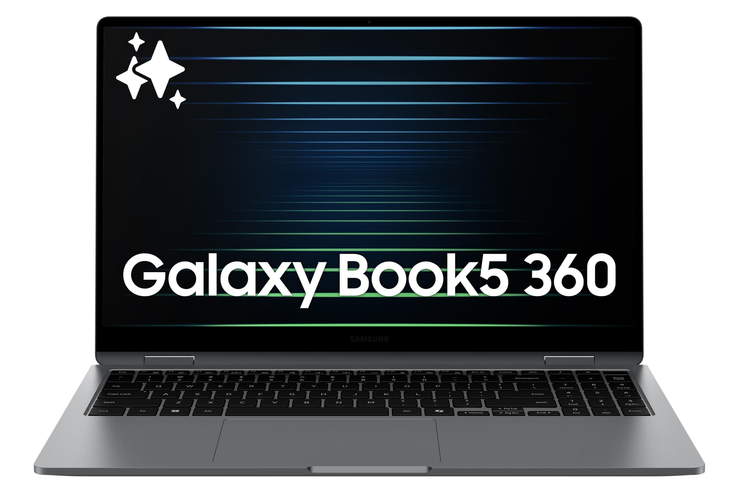 - Samsung 15.6” Galaxy Book5 360 Copilot AI Laptop PC Computer, FHD AMOLED Touchscreen, 16GB / 512GB, Dolby Atmos Quad Speakers, All-Day Battery Life, NP750QHA-KA1US