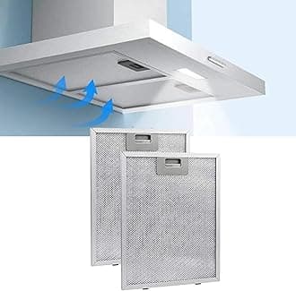 2pcs 12.63X10.23inchs Range Hood Filter Grease Filter Extractor Ventilation Aluminium Aspirator filter Mesh 320x260x9mm