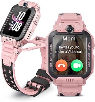 imoo Kids Watch Phone Z7 [4G Cellular + GPS + Health], HD Video & Voice Call, GPS Enabled with 14 Days Historical Track, Kids Emotion Detector, HeartRate, Body Temp., SPO2 (Pink)