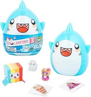 LankyBox Mystery Thicc Shark Glow Pack with 5 Exciting Toys to Discover inside, Officially Licensed Merch