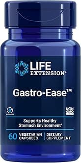 Life Extension Gastro-Ease - Digestive Health - Gastric Health Supplement with Zinc L-carnosine Plus Pylopass For Healthy Stomach Support - Non-GMO, Gluten-Free - 60 Vegetarian Capsules