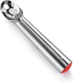 New Star 35469 Commercial Grade Self Defrost Ice Cream Dipper Scoop, 1.5-Ounce, Size 24, Red
