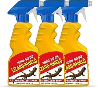 Home-Secure Lizard-Shield Lizard Repellent Spray-280ml | Natural | Chemical-Free | Non-Toxic | 90 Days Protection | Lime Scent (Pack of 3)