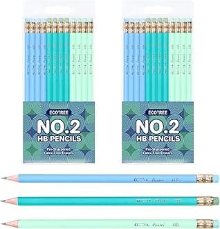 ECOTREE Pencils #2 Pencils for Kids Cute Pencils Fun Pencils Number 2 Pencils Sharpened Pencils Cool Pencils School Pencils 24 Pack