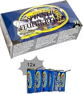 h2i Fire Spinner - Floor Swirls | 72 Pieces | Party Fun for Young & Large I for New Year's Eve, Halloween & Party Gift | Children & Youth Fireworks | i | All- Season Fireworks Cat. F1