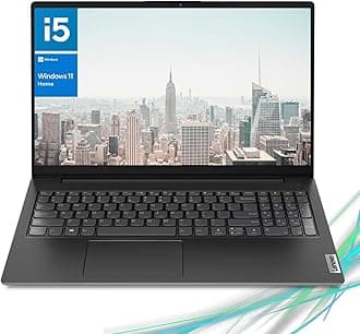 LenovoV15 Gen 3 Business Laptop, 15.6" FHD Display, Intel Core i5-1235U, 8GB RAM, 512GB SSD, Webcam, HDMI, RJ-45, Wi-Fi, Windows 11 Home, Black