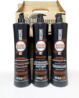 Progressive Kit, 100% Free Formaldehyde, Paraben, Salt & Ammonia, A Hair Straightening Kit Specially Formulated With Natural Ingredients 3x1000 ml