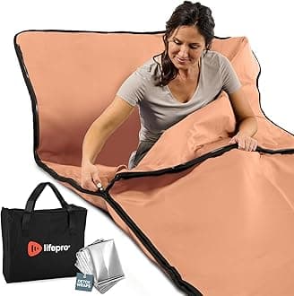 Lifepro RejuvaWrap Infrared Sauna Blanket for Detox & Relaxation – Available in 5 Colors & 3 Models – Portable Far Infrared at Home Sauna for Muscle Relief, Circulation & Recovery – 9 Heat Levels