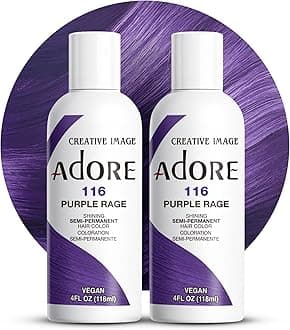 Adore Semi-Permanent Haircolor #116 Purple Rage 4 Ounce (118ml) (2 Pack)