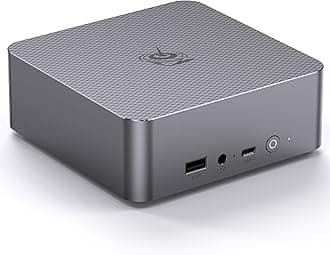 Beelink Mini PC EQi12, Intel Core 1220P(Max 4.4GHz, 10C/12T),16GB RAM 500GB PCle4.0 SSD Mini Computers, Dual LAN/Wifi6/BT5.2, Dual 4K Display, Built-in Power Supply Office Micro PC